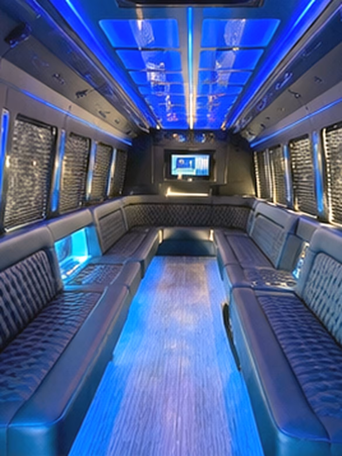 Scottsdale Birthday, Sweet 16, & Quinceañera Transportation party bus interior