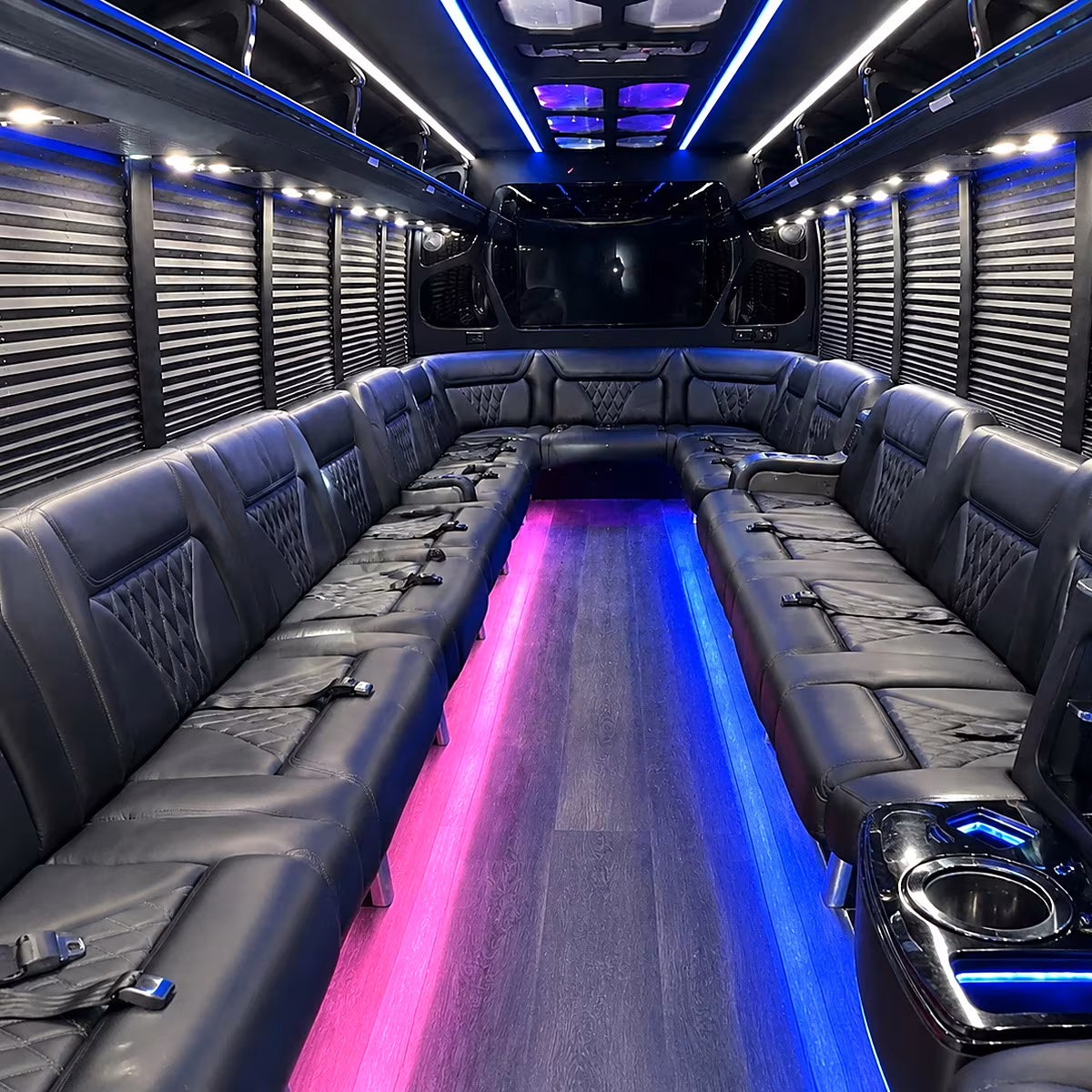 Scottsdale Sporting Event Transportation party bus interior