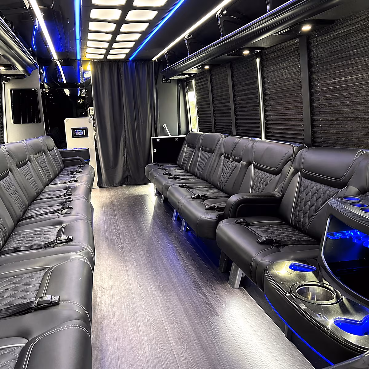 Scottsdale Sporting Event Transportation party bus interior