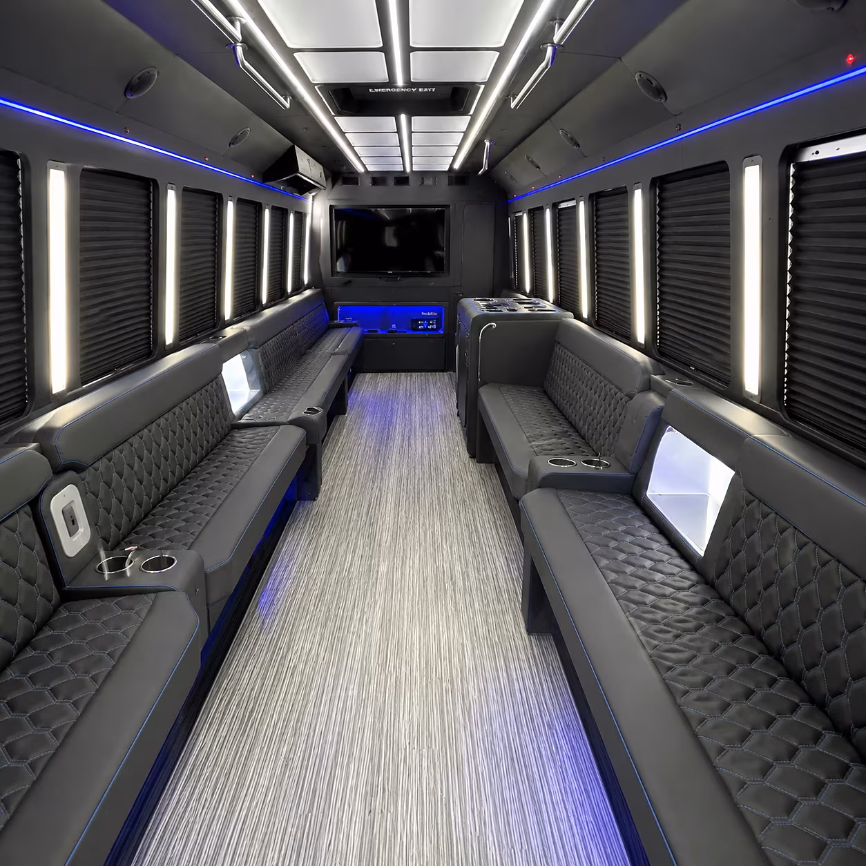 Scottsdale Wedding Transportation party bus interior